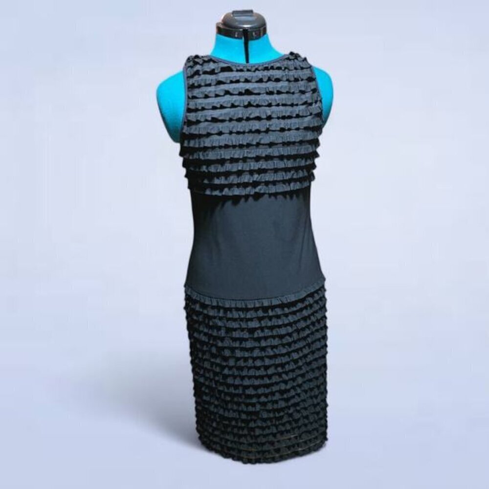 Joseph Ribkoff Black Ruffled Dress - Size 8‎